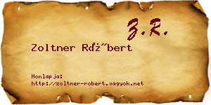 Zoltner Róbert névjegykártya